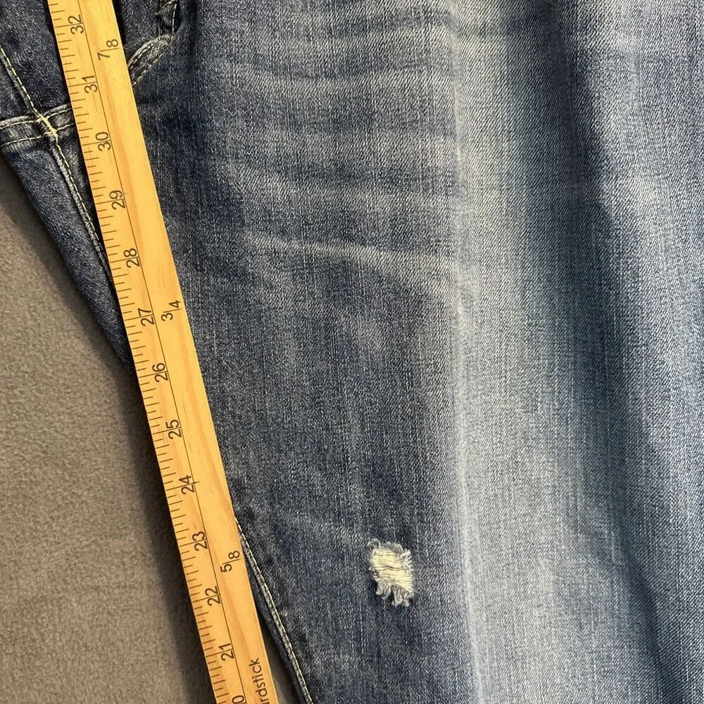 Polo Ralph Lauren Hampton Straight Jeans Mens 38x30 Blue Denim Whiskering Preppy